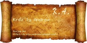 Krály Andrea névjegykártya